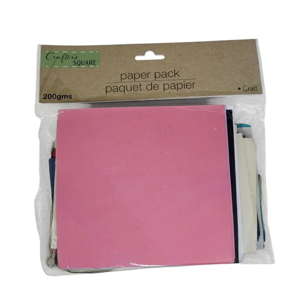Crafters‎ Square Paper Pack 200gms Multicolor Craft Scrapbooking DIY New